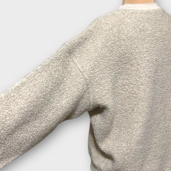 Outdoor Voices MegaFleece Crewneck Sweatshirt S Oatmeal Beige Sherpa Pullover - Picture 7 of 9